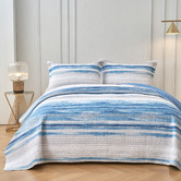 Hawthorne Home Ocean Blue Cortland Cotton Coverlet Set