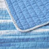 Hawthorne Home Ocean Blue Cortland Cotton Coverlet Set