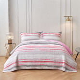 Hawthorne Home Sky Pink Cortland Cotton Coverlet Set