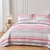 Hawthorne Home Sky Pink Cortland Cotton Coverlet Set