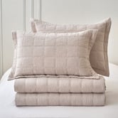 Hawthorne Home Light Sand Roswell Cotton Coverlet Set