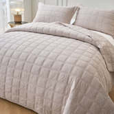 Hawthorne Home Light Sand Roswell Cotton Coverlet Set