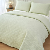 Hawthorne Home Milky Green Ellis Cotton Coverlet Set
