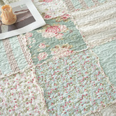 Hawthorne Home Floral Country Style Sarah Rose Cotton Single Throw