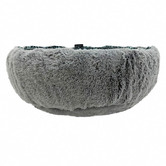 La Doggie Vita Black &amp; Mint Kitty Club Donut Cat Bed