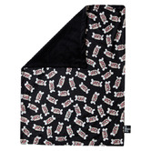 La Doggie Vita Black Hot Diggity Dog Pet Blanket