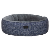 La Doggie Vita Dog Central Round Printed Dog Bed