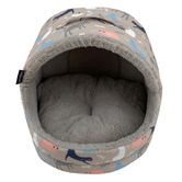 La Doggie Vita Taupe Catisse Hooded Cat Bed