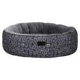 La Doggie Vita Dog Central Round Printed Dog Bed