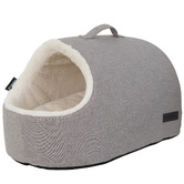 La Doggie Vita Linen Look Hooded Cat Bed