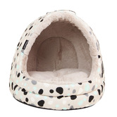 La Doggie Vita Leo Spot Hooded Cat Bed