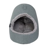 La Doggie Vita Como Eggshell Hooded Cat Bed