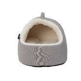 La Doggie Vita Linen Look Hooded Cat Bed