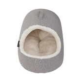 La Doggie Vita Linen Look Hooded Cat Bed