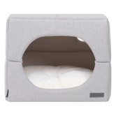 La Doggie Vita 60cm Cube Linen-Look Dog Bed
