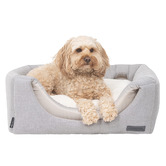 La Doggie Vita 60cm Cube Linen-Look Dog Bed