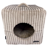 La Doggie Vita Mousse Large Cube Velour Corduroy Cat Bed