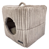 La Doggie Vita Mousse Large Cube Velour Corduroy Cat Bed