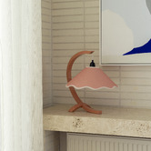Paola and Joy Kira Rubberwood Table Lamp