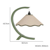 Paola and Joy Kira Rubberwood Table Lamp
