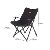 Lazy Maisons Topwind Camping Moon Chair with Armrests