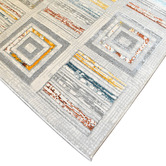 Medina Weavers Cream &amp; Grey Raya Power-Loomed Runner