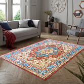 Medina Weavers Red Ara Power-Loomed Rug