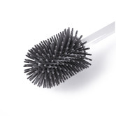 Albion Collection White &amp; Grey Dispenser Toilet Brush with Holder