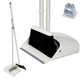 Albion Collection 2 Piece Ivory &amp; Black Broom &amp; Dustpan Set