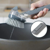 Dolanx Grey Dispensing Dish Brush
