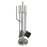 Glenthorne Living 5 Piece Barney Stainless Steel Fireplace Tool Set