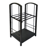 Glenthorne Living 5 Piece Calvin Steel Wood Rack &amp; Fireplace Tool Set