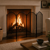 Glenthorne Living 4 Fold Joshua Fireplace Screen