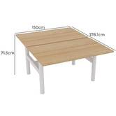 Marsden Officium Helix 150cm Double-Sided Office Desk