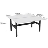 Marsden Officium Helix 150cm Double-Sided Office Desk