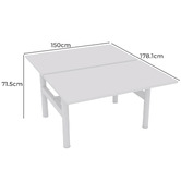 Marsden Officium Helix 150cm Double-Sided Office Desk