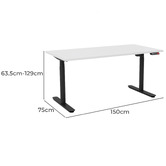Marsden Officium Neville 150cm Electric Sit &amp; Stand Desk