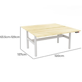 Marsden Officium Linden 120cm Double-Sided Electric Sit &amp; Stand Desk