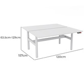 Marsden Officium Linden 120cm Double-Sided Electric Sit &amp; Stand Desk