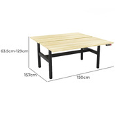 Marsden Officium Linden 150cm Double-Sided Electric Sit &amp; Stand Desk