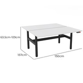 Marsden Officium Linden 150cm Double-Sided Electric Sit &amp; Stand Desk