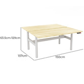 Marsden Officium Linden 150cm Double-Sided Electric Sit &amp; Stand Desk