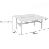 Marsden Officium Linden 150cm Double-Sided Electric Sit &amp; Stand Desk