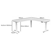 Marsden Officium Everett 3 Column 90 Degree Electric Desk with Right Return