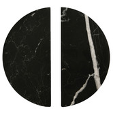 Hardware Concepts 2 Piece Hemi Nero Marble Cabinet Pull Handle Set