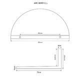 Hardware Concepts Arc Brass Cabinet Pull Handle