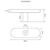 Hardware Concepts Eclair Brass T-Shaped Cabinet Handle