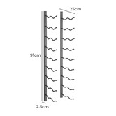 Grafton Home Goods Yves 18 Bottle Wall Mounted Iron Wine Rack