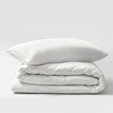 Aldrin Home White Gaultier 400TC Bamboo &amp; Cotton Sateen Quilt Cover Set