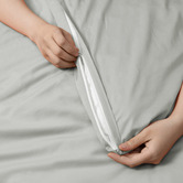 Aldrin Home Dove Grey Gaultier Bamboo-Blend Quilt Cover Set